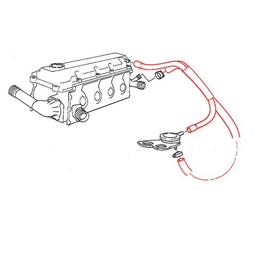 Ontluchtings- en wateraansluitslang voor BMW E36 vanaf 09/95 -> - BC53022