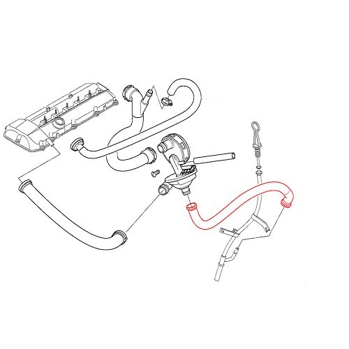 Afvoerslang op ventilatieklep voor BMW X5 E53 - BC53023