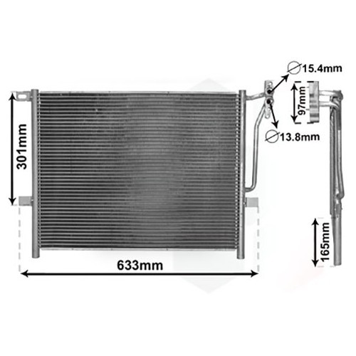 Air conditioning condenser for BMW E46 Petrol - BC53031