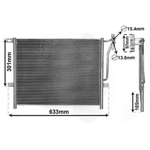 Condensador de ar condicionado para BMW E46 Petrol - BC53031