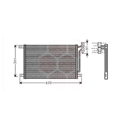 Condensador de ar condicionado para Diesel BMW E46 - BC53033