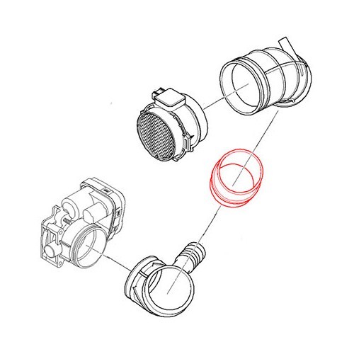 Anneau de raccordement sur tuyau de débitmètre d'air pour BMW E46 - BC53039