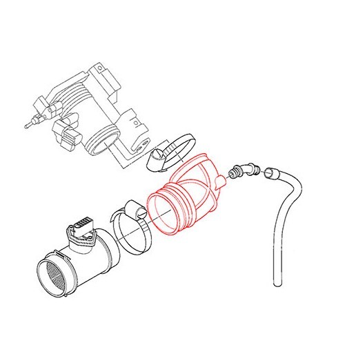 Mangueira de medidor de fluxo de ar para BMW E46 - BC53044