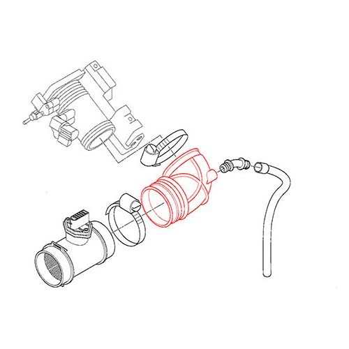 Tubo del caudalímetro de aire para BMW E46 - BC53047