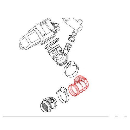 Luchtslang op debietmeter voor BMW E39 - BC53053