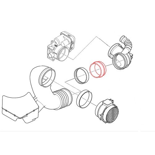 Anneau de raccordement sur tuyau de débitmètre d'air pour BMW X5 E53 - BC53065