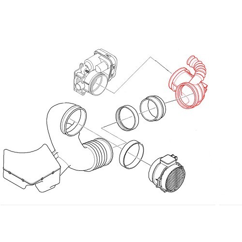  Luchtslang op gasklephuis voor BMW X5 E53 - BC53067-3 