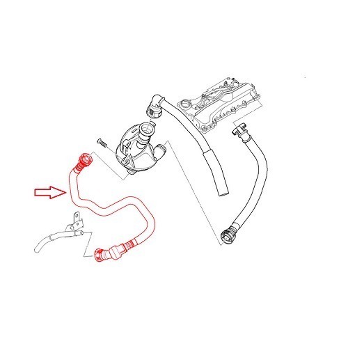 Tubo di ritorno dello sfiato per BMW E90 e E91 - BC53093