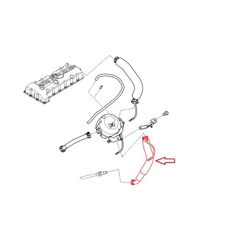 Tubo retorno de respiradero para BMW E90 y E91 - BC53094