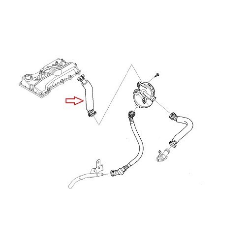 Tubo di mandata dello sfiato per BMW E90 e E91 - BC53096