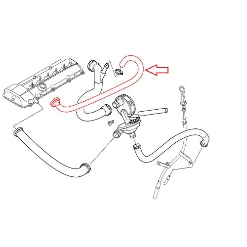 Tuyau de reniflard pour BMW E46 - BC53107