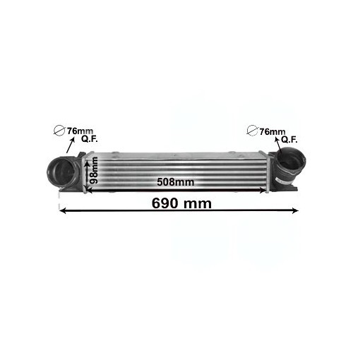 Intercooler voor BMW E90/E91/E92/E93 Diesel - BC53126