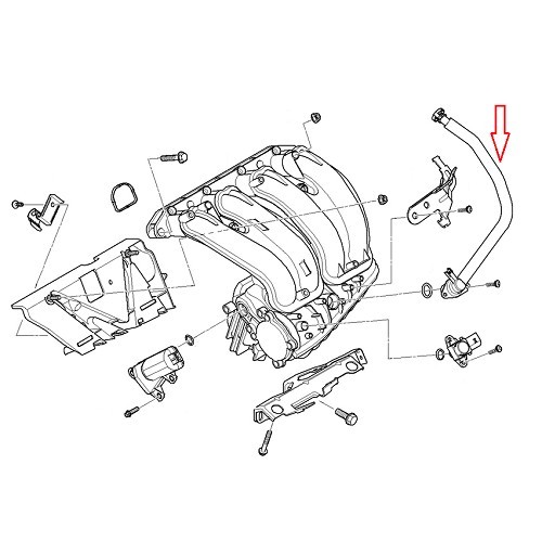  Breather hose for BMW 1 Series E81-E82-E87 LCI-E88 120i - BC53169-1 