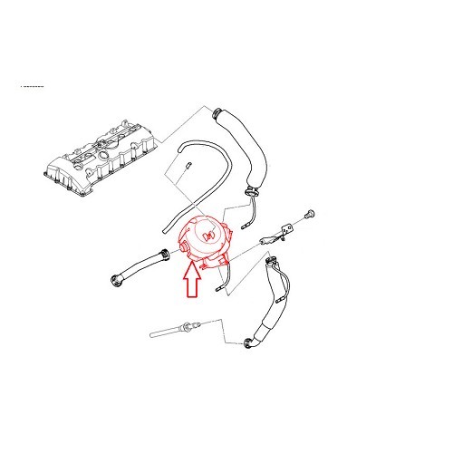  Entlüftungsventil für Zylinderkopfabdeckung Bmw Serie 6 E63 Coupé und E64 Cabriolet (02/2004-07/2007) - BC53190-1 