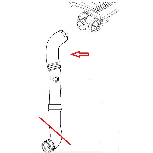 Durite d'aire supérieur de vanne EGR pour Bmw Série 3 E46 (06/2001-08/2006) - BC53210