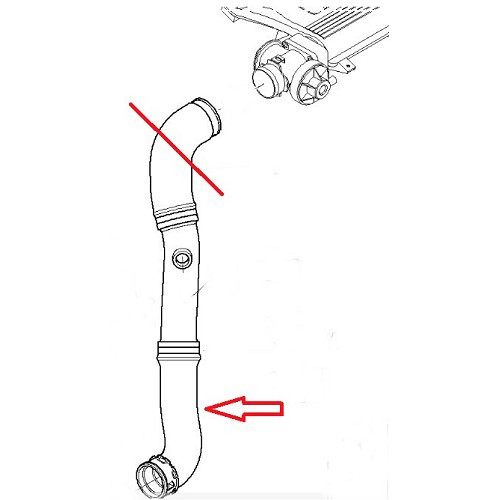 Turboslang onder voor Bmw 3-serie E46 (06/2001-08/2006) - M47N - BC53211