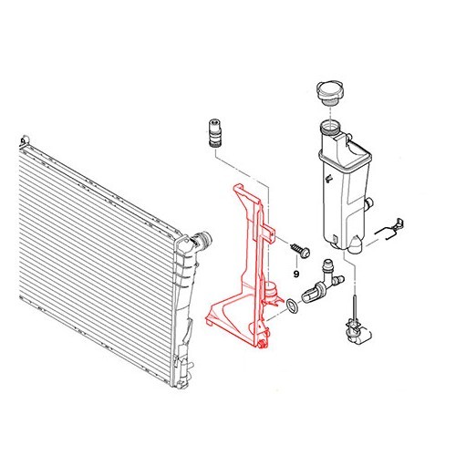 Soporte de depósito de expansión para BMW E46 de caja de cambios automática - BC55503