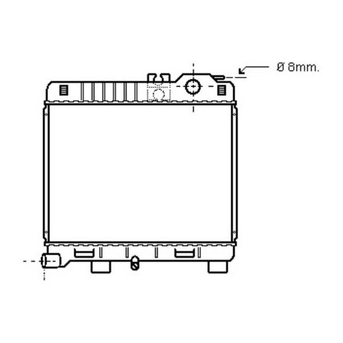 Refrigerador de água para BMW série 3 E30 fase 1 (-08/1985) - motor M20 caixa de velocidades manual sem ar condicionado - BC55606