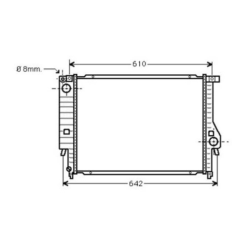 Radiateur d'eau pour BMW Série 3 E30 diesel - moteur M21 boîte de vitesses manuelle avec ou sans climatisation - BC55618