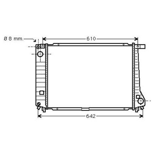  Radiateur pour BMW E34 dimension 550mm x 330mm - BC55640-1 