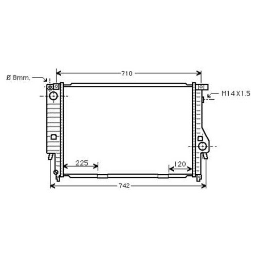 Radiateur pour BMW E34 524TD climatisé ou non moteur M21 87->91 - BC55650