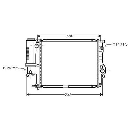 Kühler 520mm x 440mm für BMW E39 - BC55656