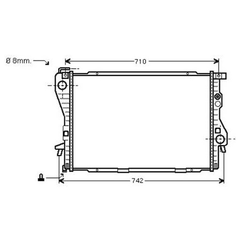 Radiator voor BMW E39 535i en 540i met of zonder airconditioning M62 95->98 handgeschakelde of automatische versnellingsbak - BC55660