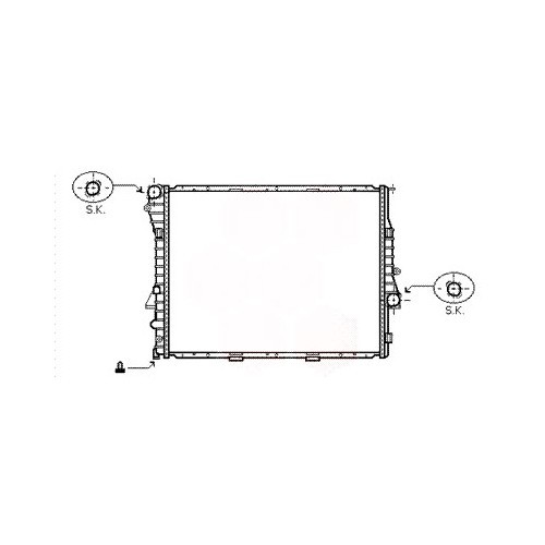 Radiador para BMW X5 E53 590 x 596 x 40mm - BC55676