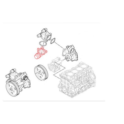 Cárter con termostato 95°C para BMW E46 motor N42 y N46 - BC55722