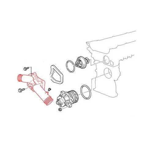 Cárter de termostato para BMW E39 hasta el ->09/98 - BC55725