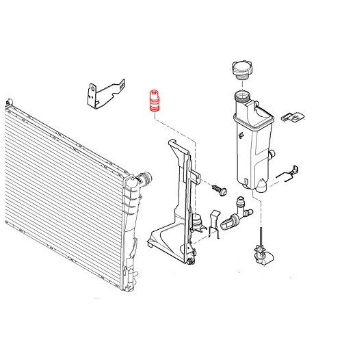 Thermostaat 88°C op expansievat voor BMW X5 E53 - BC55735