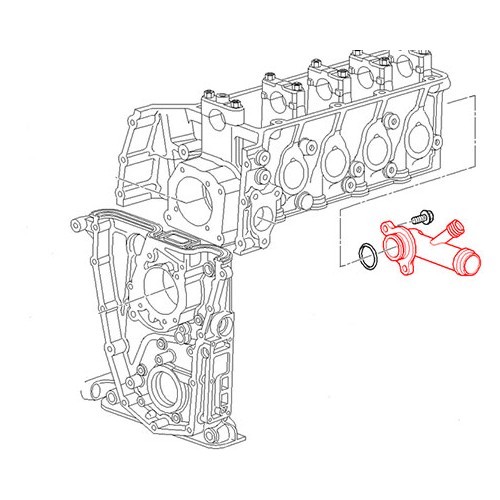 Connection pipe for water hose on cylinder head for BMW Z3 (E36) - BC55807