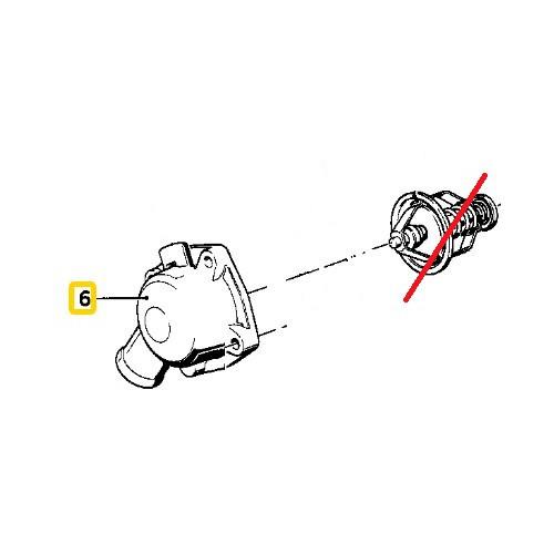 Thermostatgehäuse für Bmw Serie 5 E34 (03/1987-04/1993) - M30 - BC55849