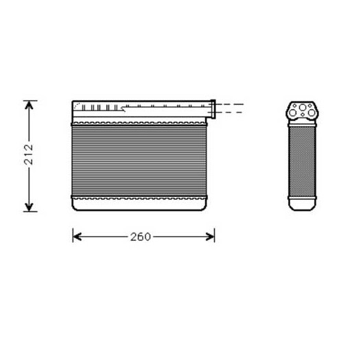 Heating radiator for BMW E36 and E39 - BC56006