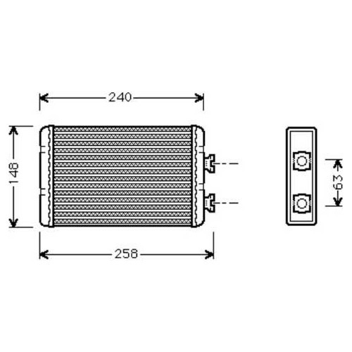 Radiador calefactor para BMW E46 sin aire acondicionado - BC56012