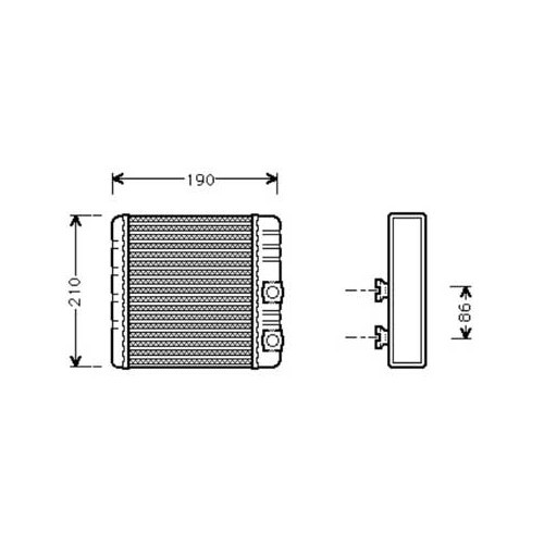 Heating radiator for BMW E46 with air conditioning - BC56014