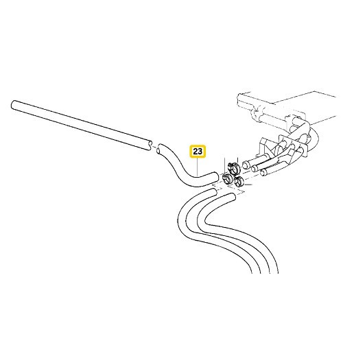 Durite de refroidissement moteur pour Bmw Série 5 E34 (03/1987-06/1996) - BC56019