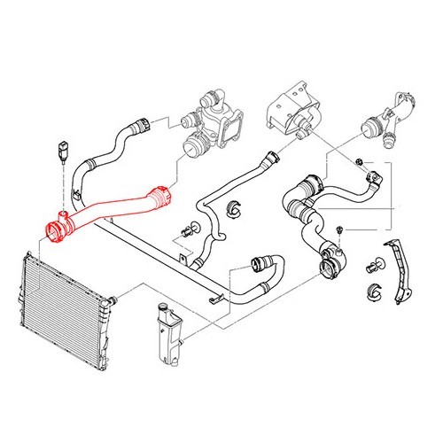 Manicotto di ritorno tra radiatore e carter del termostato per BMW E46 - BC56702