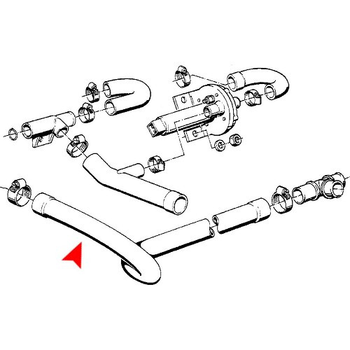  Manguera de refrigeración del motor para BMW Serie 6 E24 (09/1980-04/1989) - BC56726-1 