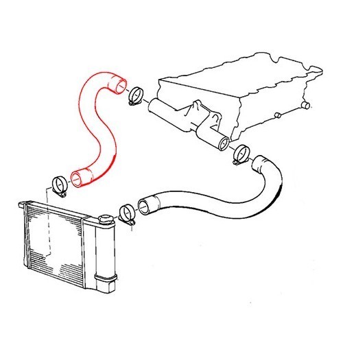 Upper water hose between radiator and cylinder head for BMW E36 M42 - BC56808