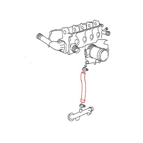 Durite d'eau sur raccord pour BMW E36 jusqu'au ->07/94 - BC56815