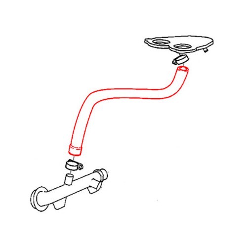 Durite d'eau sur raccord pour BMW E36 jusqu'au ->09/95 - BC56817