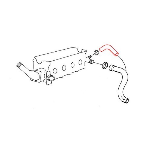 Durite sur pipe de raccord d'eau pour BMW E36 M40 - BC56819