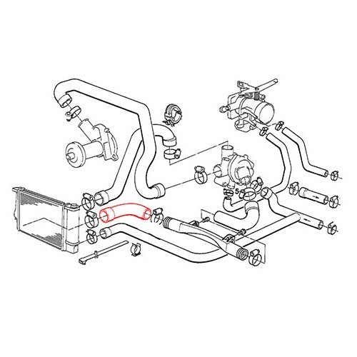 Tubo dell'acqua tra radiatore e tubo rigido per BMW E34 - BC56833