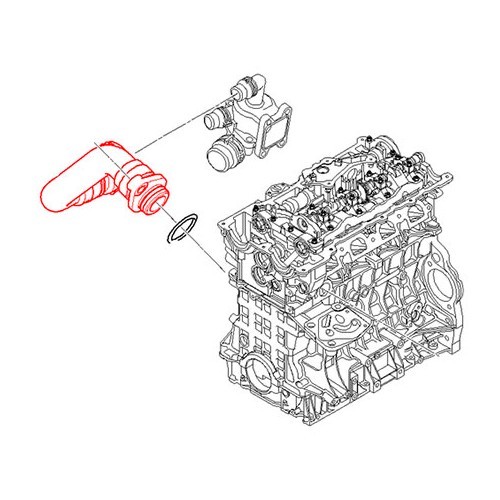  Durite d'eau entre moteur et thermostat pour BMW E46 - BC56837-1 