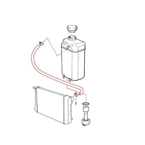  Wasserschlauch zwischen Kühler und Ausgleichsbehälter für BMW E39 Benzin - BC56849-1 