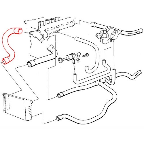 Unterer Wasserschlauch zwischen Kühler und Kalorstat BMW E34 - BC56851