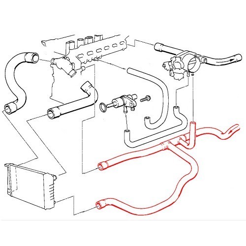 Return water hose for BMW E34 - BC56853