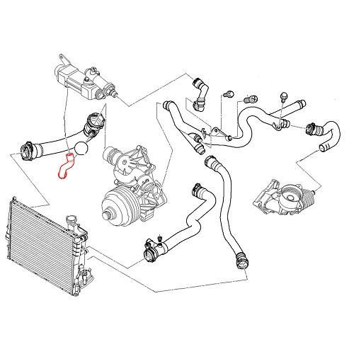  Tubo dell'acqua su radiatore EGR per BMW X5 Diesel - BC56857-1 