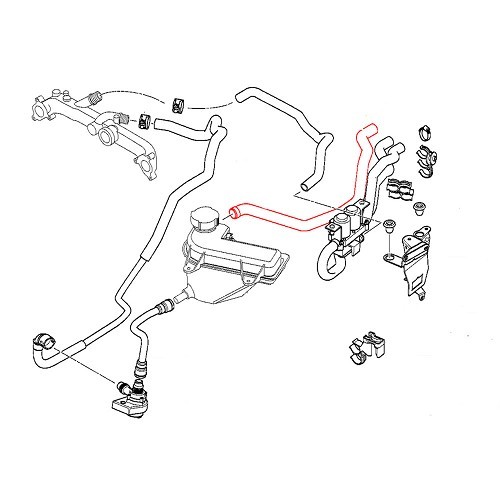 Tubo flexible entre el radiador de calefacción y el depósito de expansión para BMW X5 E53 - BC56859